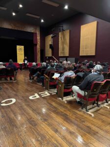 Photo: PMAT Deloraine Community meeting, with approximately 60 people in attendance, 20 June 2023.