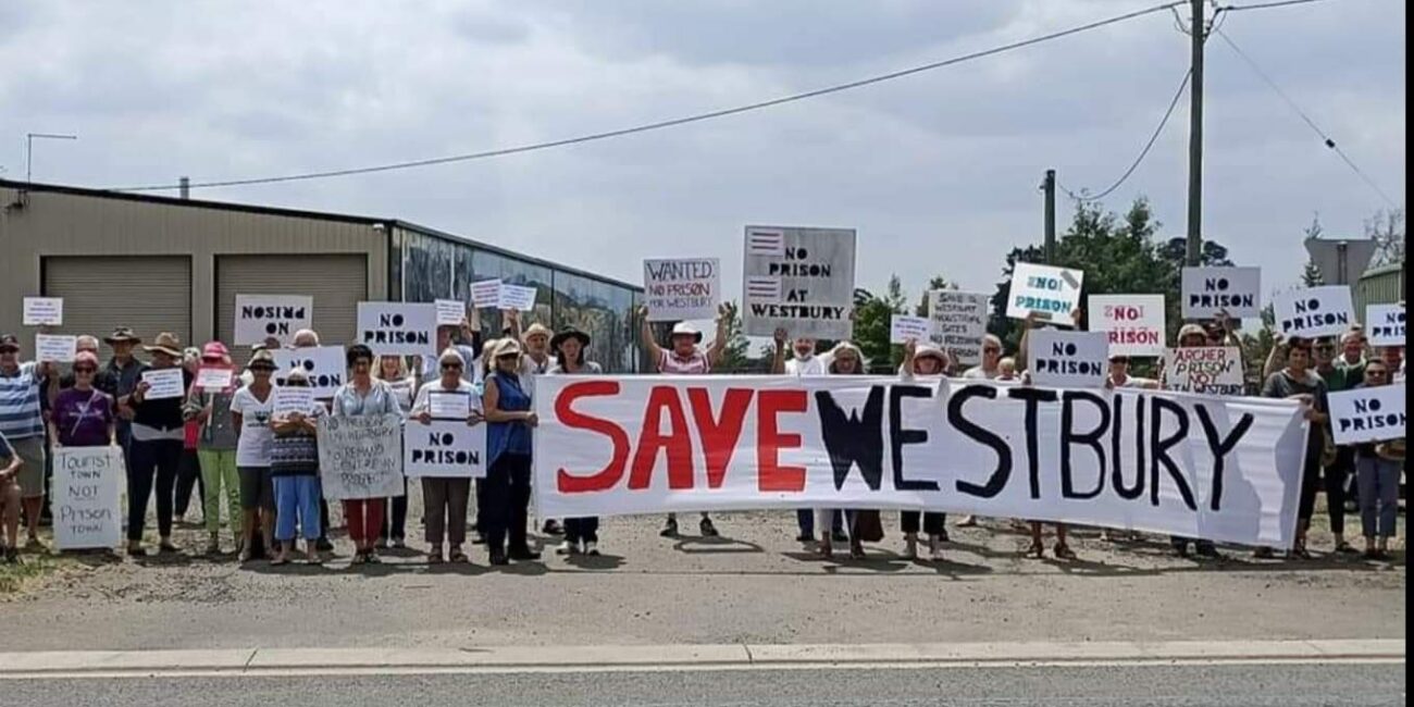 March opposing Westbury Prison