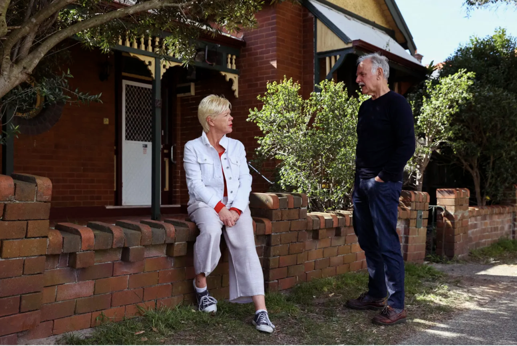 Waverley deputy mayor Elaine Keenan, pictured with Brent Jackson, said residents were locked out of planning decisions which were made by “unelected faceless men and women”. CREDIT:DOMINIC LORRIMER