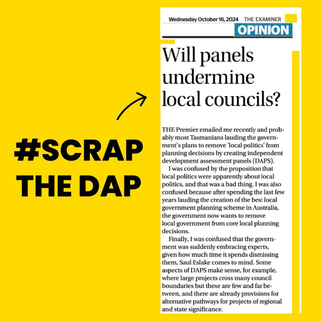 Will panels undermine local councils. Published in The Examiner 16 October 2024